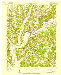 Liberty Kentucky Historical topographic map, 1:24000 scale, 7.5 X 7.5 Minute, Year 1952