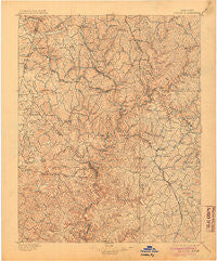 London Kentucky Historical topographic map, 1:125000 scale, 30 X 30 Minute, Year 1897