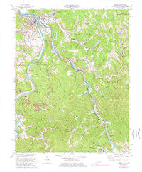 Louisa Kentucky Historical topographic map, 1:24000 scale, 7.5 X 7.5 Minute, Year 1971