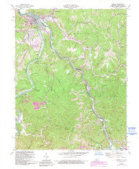 Louisa Kentucky Historical topographic map, 1:24000 scale, 7.5 X 7.5 Minute, Year 1971