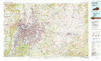 Louisville Kentucky Historical topographic map, 1:100000 scale, 30 X 60 Minute, Year 1986