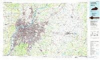 Louisville Kentucky Historical topographic map, 1:100000 scale, 30 X 60 Minute, Year 1986