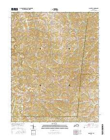 Mackville Kentucky Current topographic map, 1:24000 scale, 7.5 X 7.5 Minute, Year 2016
