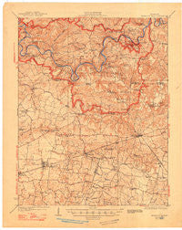 Mammoth Cave Kentucky Historical topographic map, 1:62500 scale, 15 X 15 Minute, Year 1923