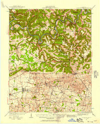 Mammoth Cave Kentucky Historical topographic map, 1:62500 scale, 15 X 15 Minute, Year 1922