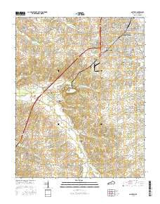 Mayfield Kentucky Current topographic map, 1:24000 scale, 7.5 X 7.5 Minute, Year 2016