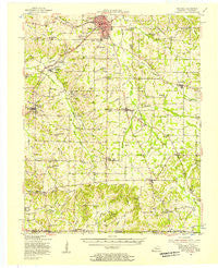 Mayfield Kentucky Historical topographic map, 1:62500 scale, 15 X 15 Minute, Year 1952