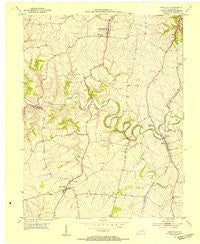 Mays Lick Kentucky Historical topographic map, 1:24000 scale, 7.5 X 7.5 Minute, Year 1952