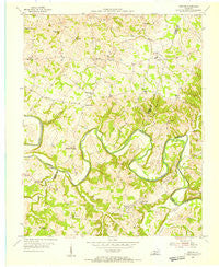 Meador Kentucky Historical topographic map, 1:24000 scale, 7.5 X 7.5 Minute, Year 1954