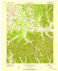 Means Kentucky Historical topographic map, 1:24000 scale, 7.5 X 7.5 Minute, Year 1952