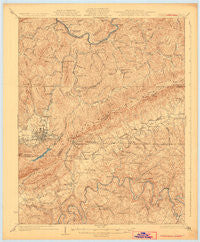 Middlesboro Kentucky Historical topographic map, 1:62500 scale, 15 X 15 Minute, Year 1930