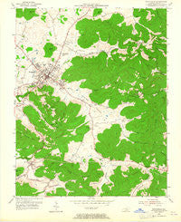 Monticello Kentucky Historical topographic map, 1:24000 scale, 7.5 X 7.5 Minute, Year 1953