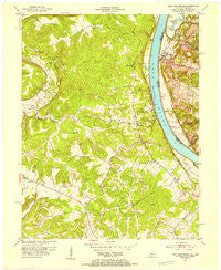 New Amsterdam Indiana Historical topographic map, 1:24000 scale, 7.5 X 7.5 Minute, Year 1950