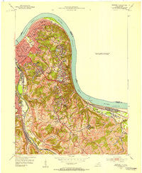 Newport Kentucky Historical topographic map, 1:24000 scale, 7.5 X 7.5 Minute, Year 1952