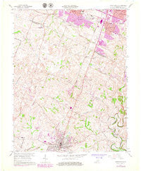 Nicholasville Kentucky Historical topographic map, 1:24000 scale, 7.5 X 7.5 Minute, Year 1965