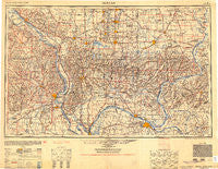 Paducah Kentucky Historical topographic map, 1:250000 scale, 1 X 2 Degree, Year 1954