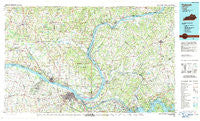 Paducah Kentucky Historical topographic map, 1:100000 scale, 30 X 60 Minute, Year 1986