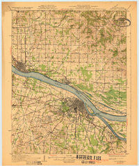 Paducah Kentucky Historical topographic map, 1:62500 scale, 15 X 15 Minute, Year 1929