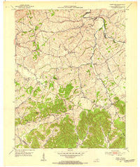 Paint Lick Kentucky Historical topographic map, 1:24000 scale, 7.5 X 7.5 Minute, Year 1952