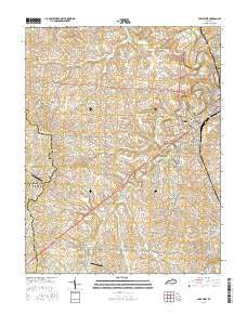Paris West Kentucky Current topographic map, 1:24000 scale, 7.5 X 7.5 Minute, Year 2016