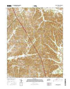 Pleasant Ridge Kentucky Current topographic map, 1:24000 scale, 7.5 X 7.5 Minute, Year 2016