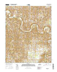 Polkville Kentucky Current topographic map, 1:24000 scale, 7.5 X 7.5 Minute, Year 2016