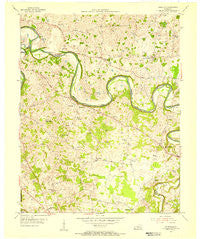 Polkville Kentucky Historical topographic map, 1:24000 scale, 7.5 X 7.5 Minute, Year 1954