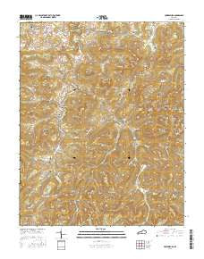 Powersburg Kentucky Current topographic map, 1:24000 scale, 7.5 X 7.5 Minute, Year 2016