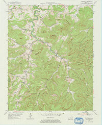 Powersburg Kentucky Historical topographic map, 1:24000 scale, 7.5 X 7.5 Minute, Year 1954