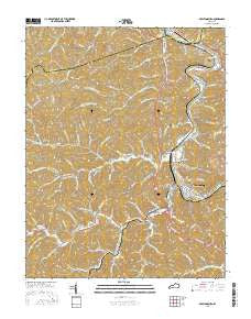 Prestonsburg Kentucky Current topographic map, 1:24000 scale, 7.5 X 7.5 Minute, Year 2016