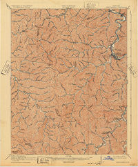 Prestonsburg Kentucky Historical topographic map, 1:62500 scale, 15 X 15 Minute, Year 1918