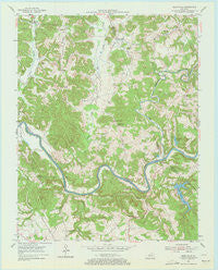 Reedyville Kentucky Historical topographic map, 1:24000 scale, 7.5 X 7.5 Minute, Year 1954
