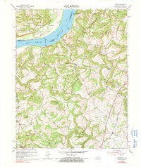 Repton Kentucky Historical topographic map, 1:24000 scale, 7.5 X 7.5 Minute, Year 1954