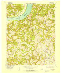 Repton Kentucky Historical topographic map, 1:24000 scale, 7.5 X 7.5 Minute, Year 1954