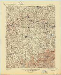 Richmond Kentucky Historical topographic map, 1:125000 scale, 30 X 30 Minute, Year 1897