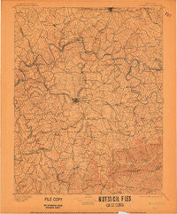 Richmond Kentucky Historical topographic map, 1:125000 scale, 30 X 30 Minute, Year 1897