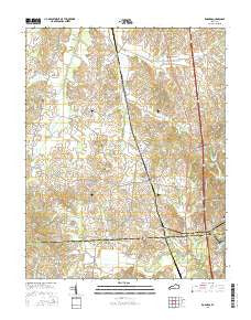 Robards Kentucky Current topographic map, 1:24000 scale, 7.5 X 7.5 Minute, Year 2016