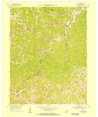 Rush Kentucky Historical topographic map, 1:24000 scale, 7.5 X 7.5 Minute, Year 1953
