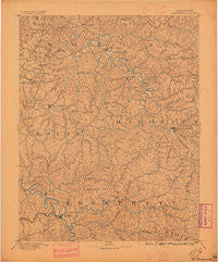 Salyersville Kentucky Historical topographic map, 1:125000 scale, 30 X 30 Minute, Year 1891