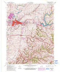 Shelbyville Kentucky Historical topographic map, 1:24000 scale, 7.5 X 7.5 Minute, Year 1965
