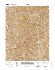 Sideview Kentucky Current topographic map, 1:24000 scale, 7.5 X 7.5 Minute, Year 2016