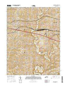 Simpsonville Kentucky Current topographic map, 1:24000 scale, 7.5 X 7.5 Minute, Year 2016