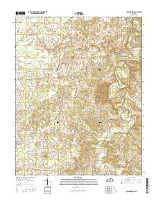 Sulphur Well Kentucky Current topographic map, 1:24000 scale, 7.5 X 7.5 Minute, Year 2016
