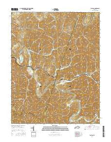 Tallega Kentucky Current topographic map, 1:24000 scale, 7.5 X 7.5 Minute, Year 2016