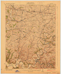 Taylorsville Kentucky Historical topographic map, 1:62500 scale, 15 X 15 Minute, Year 1929