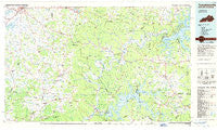 Tompkinsville Kentucky Historical topographic map, 1:100000 scale, 30 X 60 Minute, Year 1985