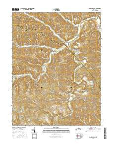 Tygarts Valley Kentucky Current topographic map, 1:24000 scale, 7.5 X 7.5 Minute, Year 2016