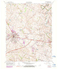 Versailles Kentucky Historical topographic map, 1:24000 scale, 7.5 X 7.5 Minute, Year 1965