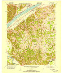 Vevay South Indiana Historical topographic map, 1:24000 scale, 7.5 X 7.5 Minute, Year 1952