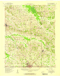 Water Valley Kentucky Historical topographic map, 1:62500 scale, 15 X 15 Minute, Year 1952